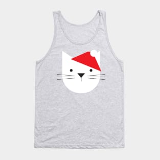 Santa Cat With Beard Tank Top